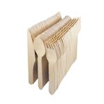 Individual Package Wooden Forks Spoon Knife And Napkin Disposable Wooden Cutlery