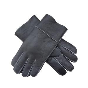 Quality Sheepskin Mens Leather Smart Gloves , Winter Mens Lined Leather Gloves wholesale