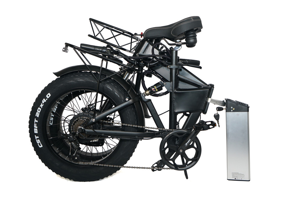 LCD Display 750W 20" Electric Fat Bike Folding Frame 48V 15Ah Full Suspension Ebike Rear Hub Motor
