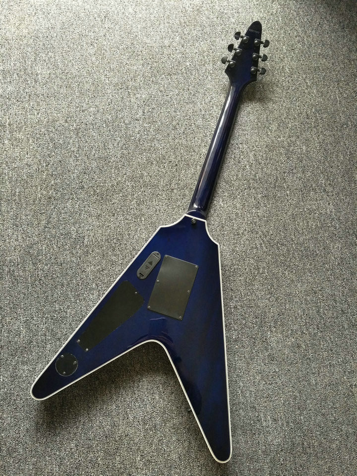 Custom shop blueburst Flying V Electric Guitar flying v guitar China OEM Guitar