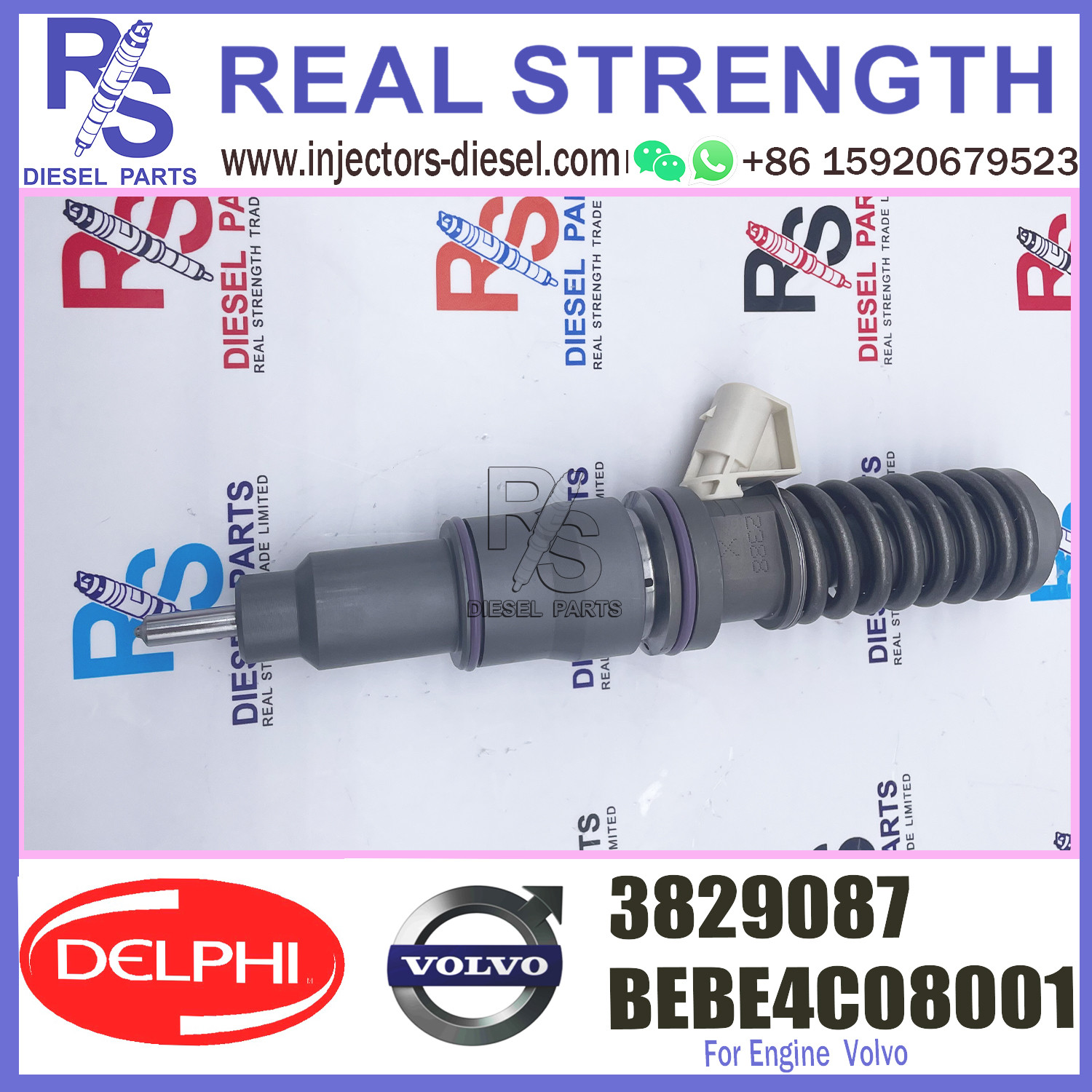 Common Rail V-O-L-V Penta Fuel Injector 3829087 Diesel Engine Spare Parts