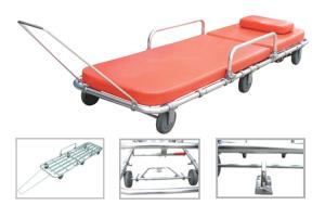Quality aluminum alloy ambulance stretcher trolley manual emergency stretcher cart for patient transport With 6 Wheels wholesale