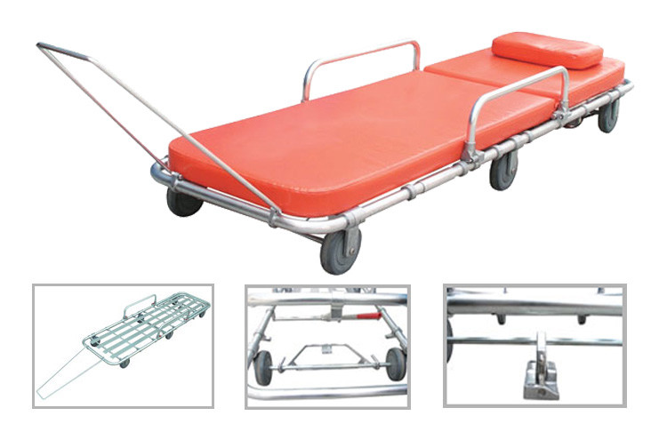 Emergency Rescue Ambulance Folding Wheelchair Ambulance Stretcher With Wheels