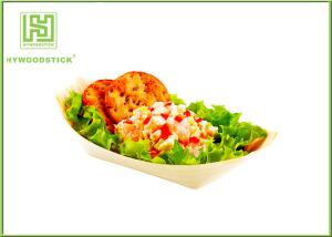 Quality Unique Wooden Serving Trays Pine Wood Disposable Food Containers For Salad wholesale
