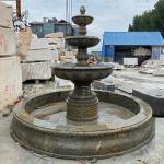 Marble Modern Fountain Egypt Beige Three Tier Garden Fountains Natural Stone