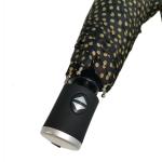 Black 3 Folding Auto Open Close Umbrella Superlight Weight Black Rubber Coating