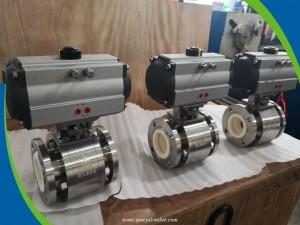 Quality Ceramic Lined Pneumatic Ball Valve Medium Pressure Clamp Connection wholesale