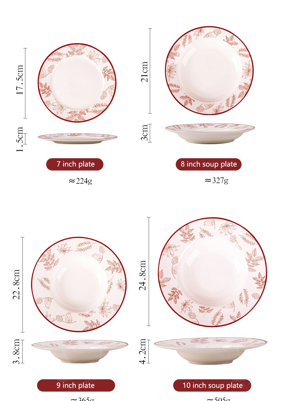 Custom Porcelain Christmas Plate Chinese Style Under Glazed Ceramic Ornaments