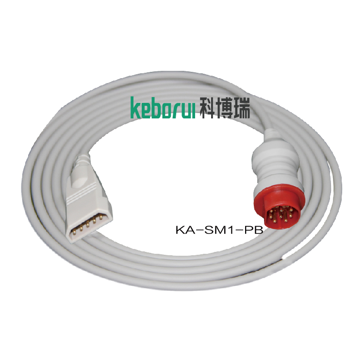 Medical IBP Adapter Cable Latex Free For Simens 10pin Monitor To USB Transducer