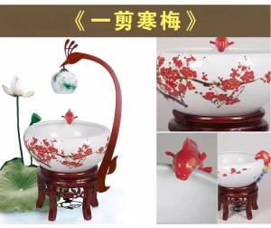 Quality Porcelain 460mm Koi Fish Bowl wholesale