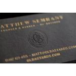 Wedding Gold Foil Business Card Printing Embossed Hard Paper Elegant Thanks