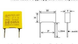 Quality Metallized Polypropylene Film Capacitor 310V AC Rated Voltage Class X2 - MKP wholesale