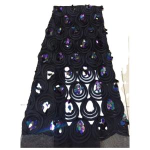 Quality Popular 3d flowers embroidery lace fabric french /african lace fabric wholesale