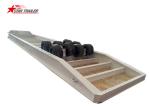 Bulk Cargo Transport Flatbed Roro Trailer With 2 Rocker Arms Lowered Box