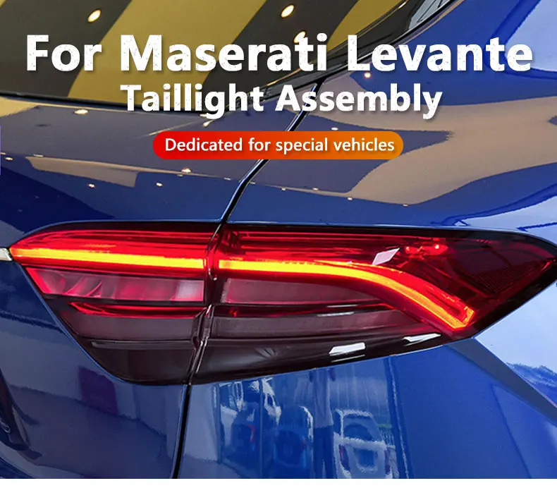 For Maserati Levante 16-20 Taillight Assembly Modified Led Light Drl Brake Flowing Turn Rear Lights Car Lamp Accessories