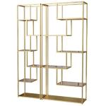 Modern Light Luxury Stainless Bookshelf Steel Office Display Floor Bookcase