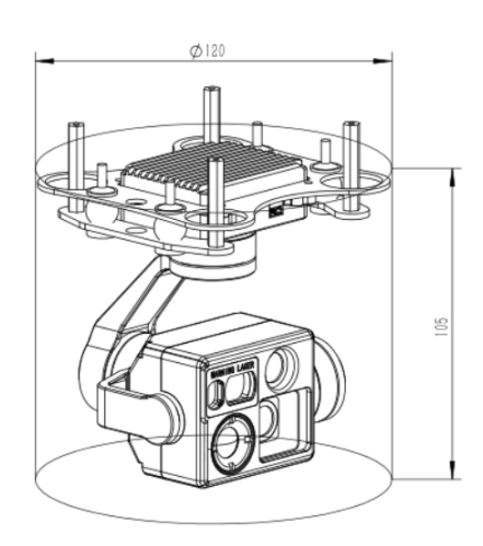 Four-Sensor Gimbal Camera fixed focus 4K EO Camera