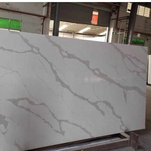 3200x1600MM Calacatta Quartz Surface Stone For Kitchen Countertops