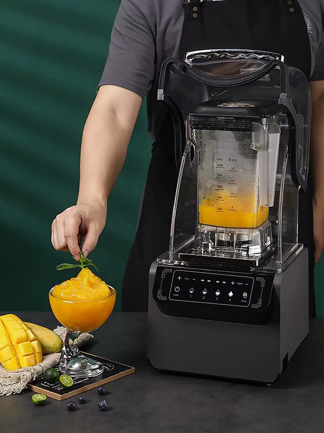 Low Noise 2L Commercial Blender with 9840 Constant Speed Strong Pure Copper Motor
