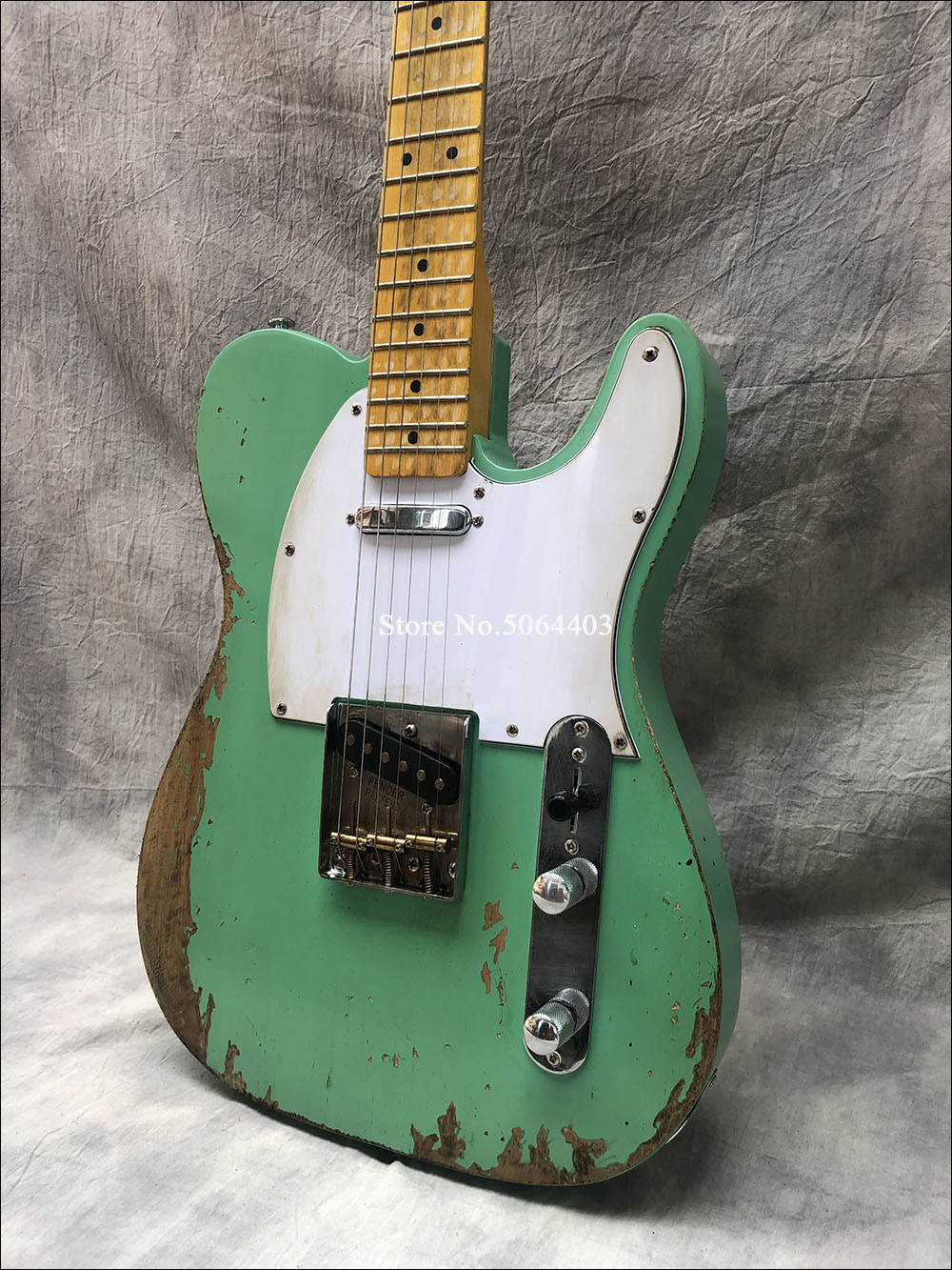 High quality handmade old vintage relic accessories made old aged neck TELE electric guitar free shipping