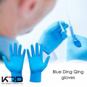 Quality Safety Hand Latex Gloves, Powder-free Medical Surgical Disposable Blue Rubber Mechanic Nitrile Gloves wholesale