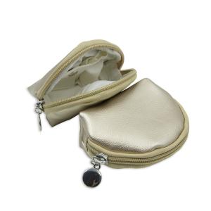 Quality Handmade Leather Jewelry Bag Mini Size For Girl Free Logo OEM / ODM Service wholesale