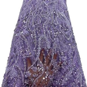Quality Top quality Dubai wedding dress handmade gold beaded lace embroidery african lace fabric with sequins Ghana dress french lace wholesale