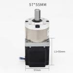57mm Hybrid 2 Phase Nema 23 Planetary Gearbox Geared Stepper Motor for Solar