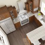 Natural Wood Prefabricated Cabinets Kitchen Sink Cupboard Metal Honey Oak