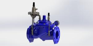 Quality Blue Ral5005 EPDM Sealed A400 Flow Control Valve SS304 Pilot wholesale