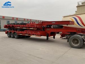 Quality 12 Pcs Tire 3x13 Tons Lowboy Semi Trailer With BPW Axle wholesale