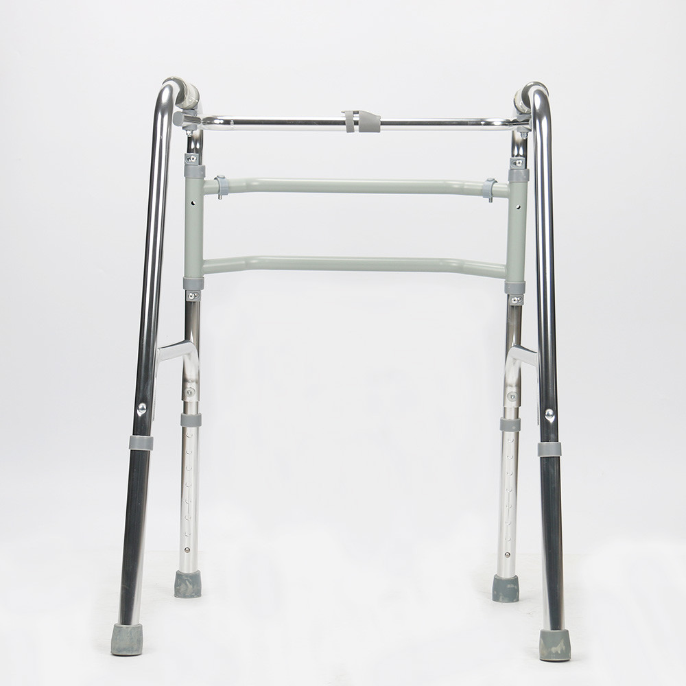 76cm Height Lightweight Aluminum Walker For Elderly Easy To Fold Walking Aids