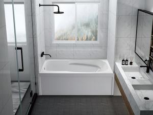 Quality Sanitary Grade Skirted Freestanding Tub , JND-AT1584 White Skirt Bathtub wholesale