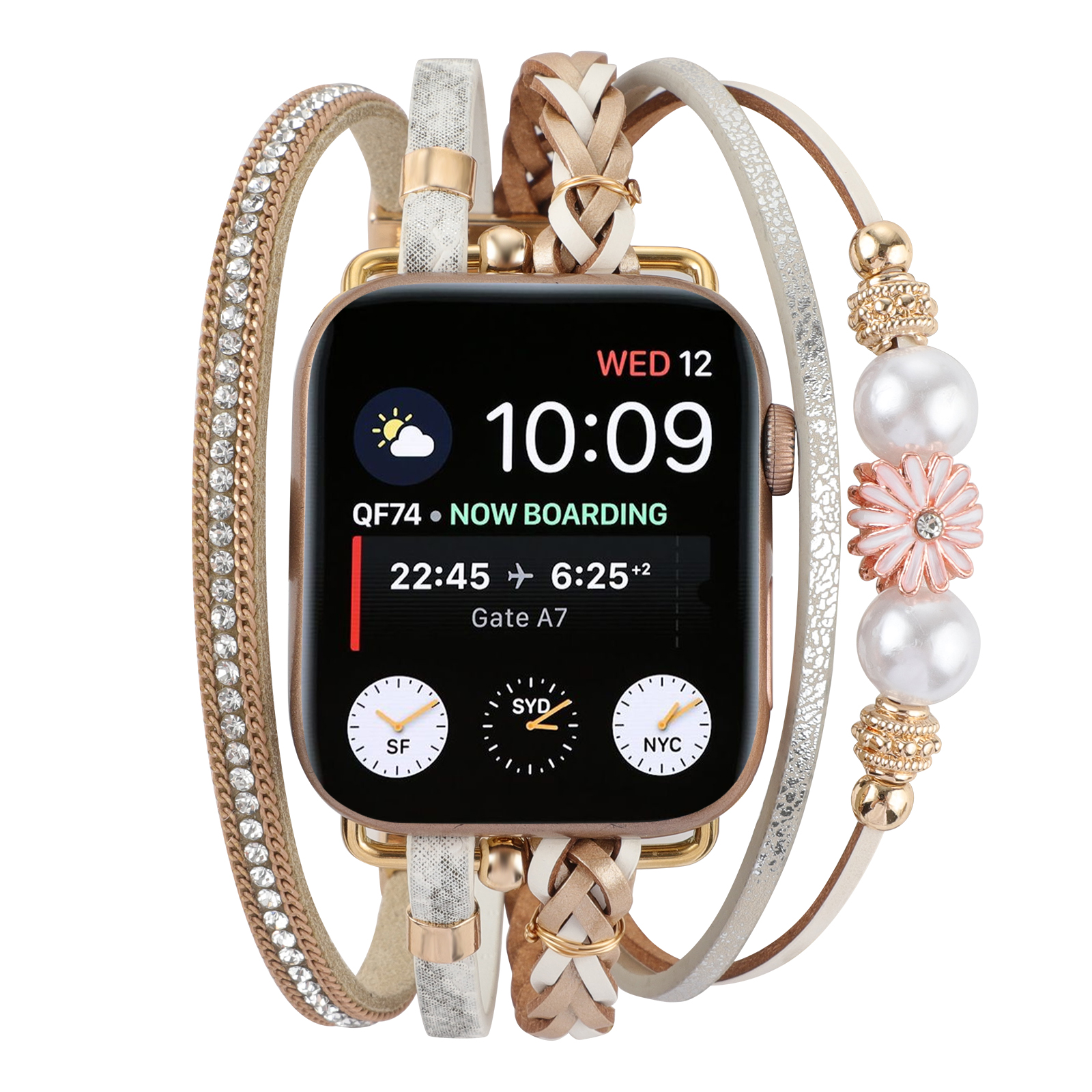 DHL.UPS.FEDEX.EMS Trendy Zou Chrysanthemum Decorative Smart Watch Band