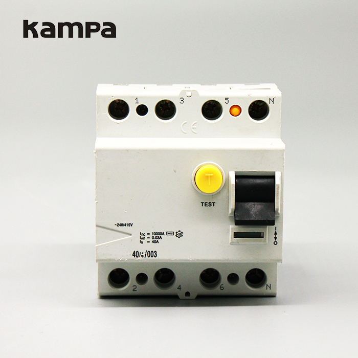 Residual Current Circuit Breaker Kampa F7 4P 40A Electromagnetic Type RCCB