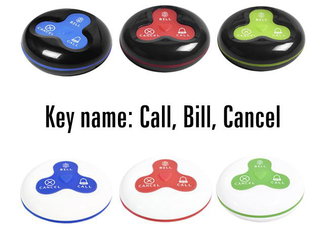 fully waterproof restaurant/cafe table calling buzzer button