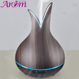China Elegant Vase Shaped 400ml Wood Grain Aromat Diffuser on sale