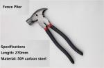 Nonslip Handle 25.4cm Electric Fence Tools Hammer Head Pliers Iso19001