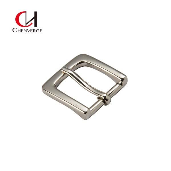 Antirust Nickel Square Silver Belt Buckle , Zinc Alloy Belt Buckle Pin