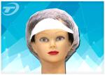 Peaked cap , made from non - woven fabric , white / blue / green , CE certificat