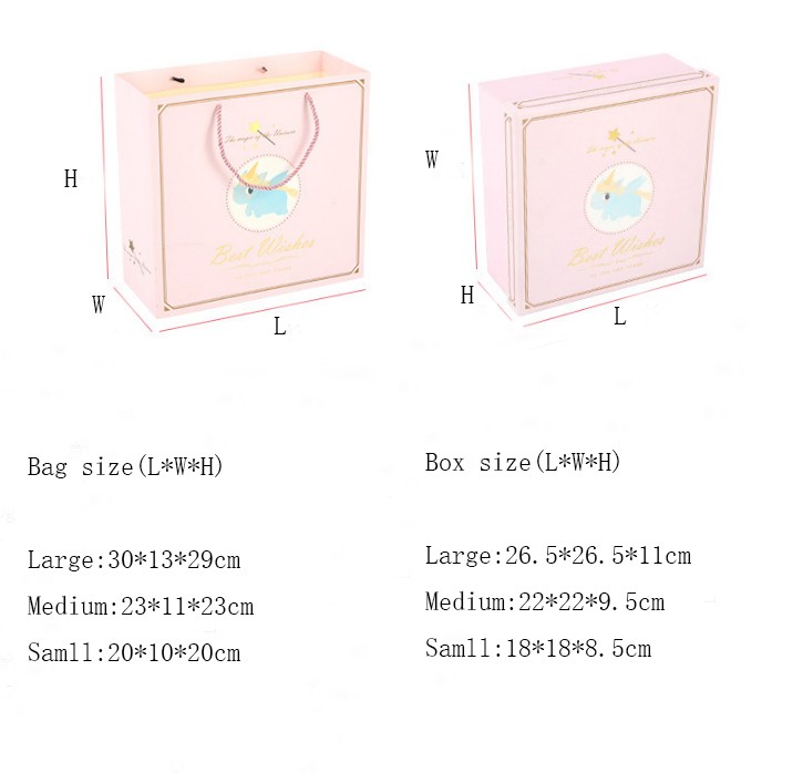 Cartoon Unicorn Baby Gift Box Set with Hand Gift Box