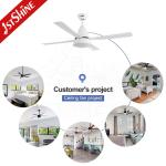 52 Inches White LED Ceiling Fan , Quiet DC Motor Modern Fan Light