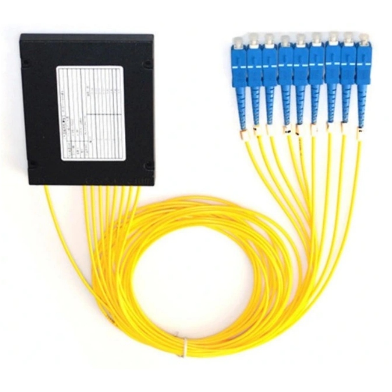 Fiber Optic SC APC/UPC PLC Splitter 1x8/1x16/1x32 G657A1 G657A2 1270-1610nm CWDM ABS Box