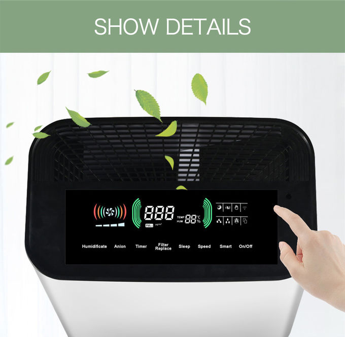 Energy Economical 86W HEPA Dust Desk Air Purifier Aluminum Mesh