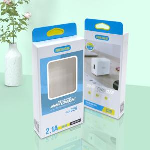 Quality Digital Electronic Product Box Data Cable Charging Head 2in1 Window Opening Transparent wholesale