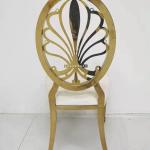 Elegant Luxury Gold Stainless Steel Wedding Chair OEM W50xD65xH92cm