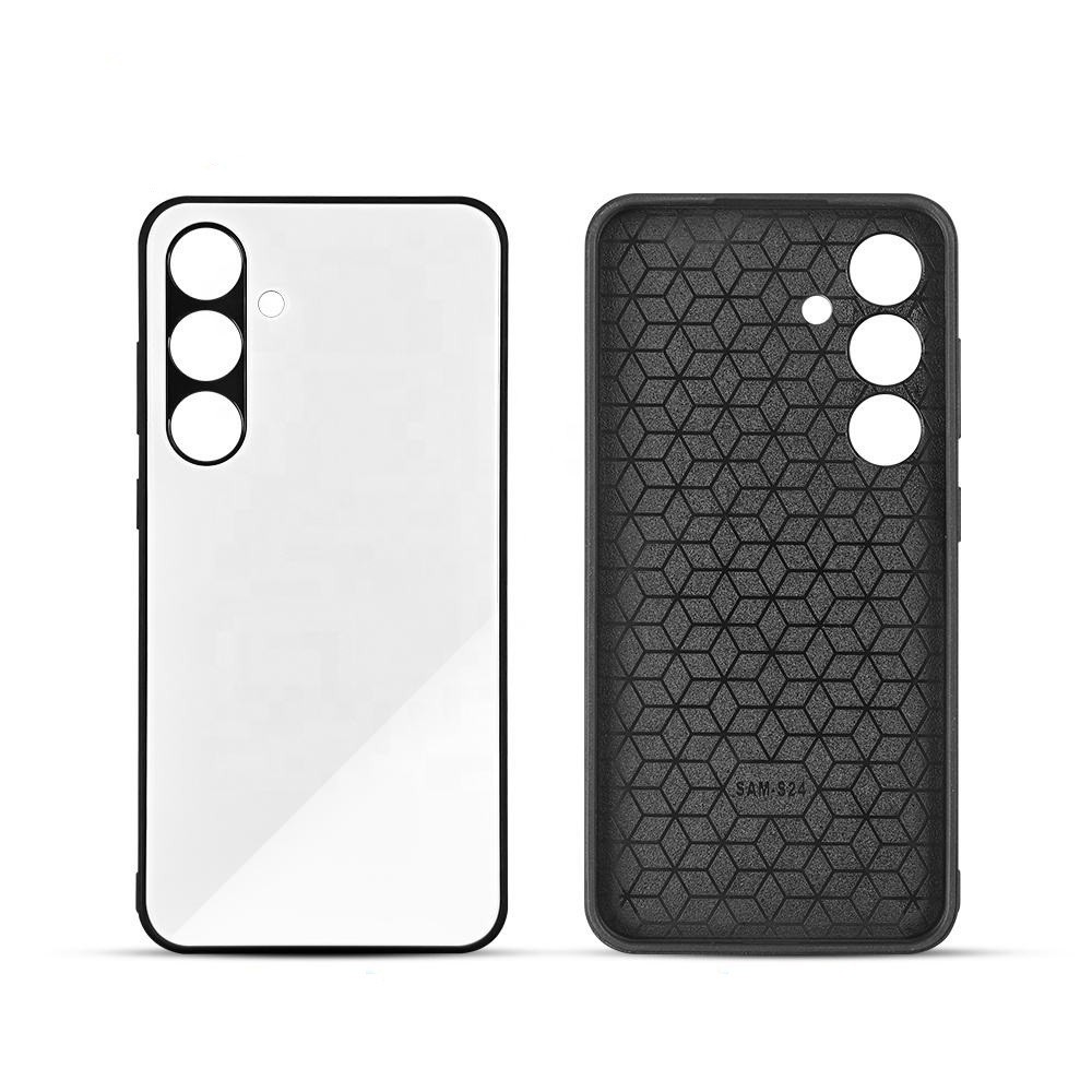 Tempered Glass 2D Sublimation Phone Case for SamSung S24 Plus Ultra Plain Design Style