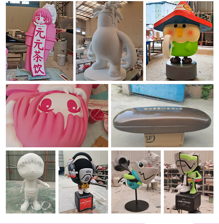 Custom Large Dessert Sculptures Storefront Decor Visual Merchandising Mall Decor Fibreglass Ice Cream Shop Display Statues
