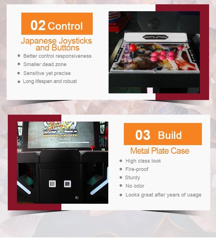 55 LCD Multi Video Arcade Machine , Coin Pusher Video Game System Cabinet