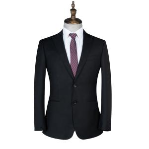 Quality Adults Standard Size Black Wool Business Two-piece Suit for Men's Wedding Groomsman wholesale